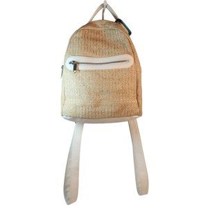 Wild Fable 10.5" Mini Dome Woven Tweed and Faux Leather Backpack